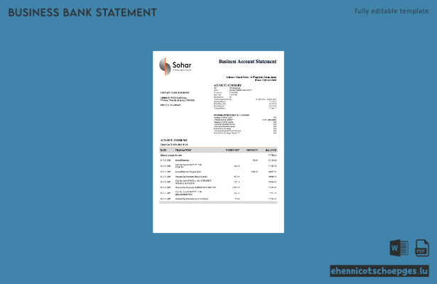 Organisationserklärung von Omani Sohar (Word- und PDF-Beispiel)